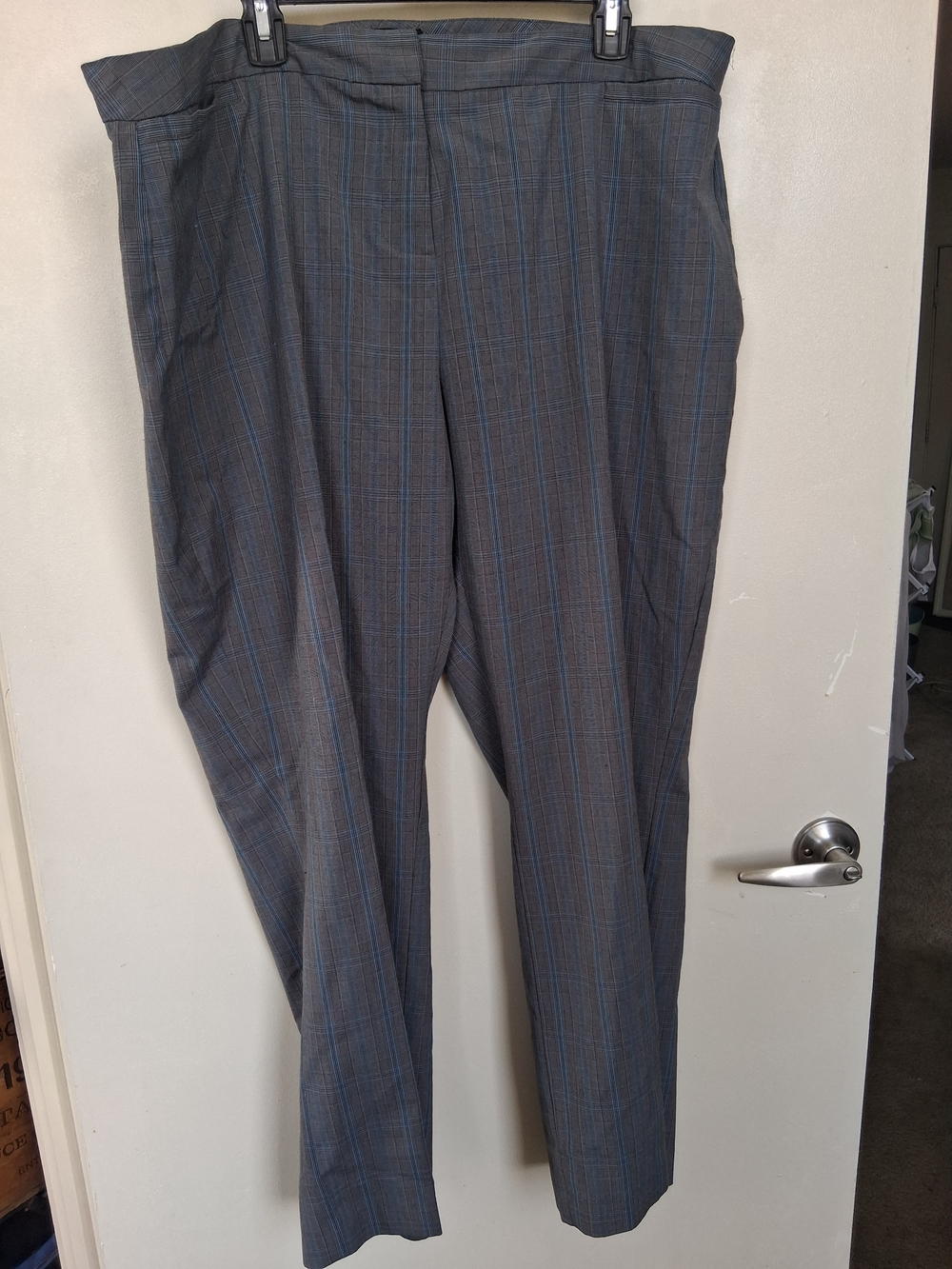 Ashley Stewart Gray Glen Plaid Pant